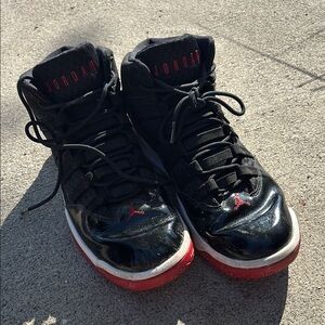 Jordan Black and Red Sneakers